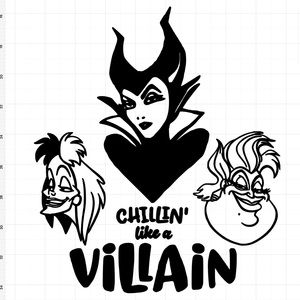 8” Disney Villains Decal